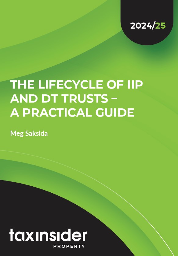 The Lifecycle of IIP and DT Trusts report green cover